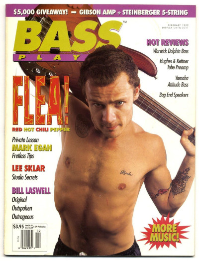 Bass Player Magazine February 1992 Flea Bill Laswell Lee Sklar Mark Egan