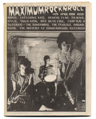 Maximum Rocknroll Magazine No 179 Apr 1998 Douche Flag Boy Sets Fire Tres Kids Idyls Randumbs