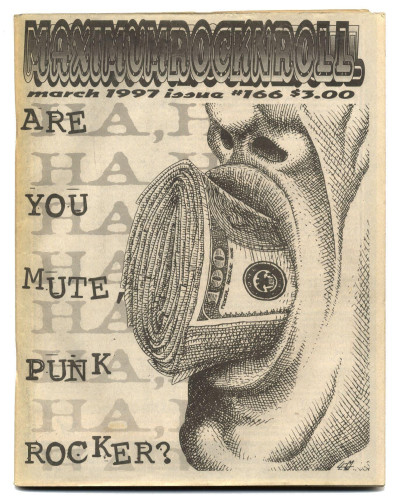 Maximum Rocknroll Magazine No 166 March 1997 Adjective Noun Hickey Dead Boys Joey Tampon