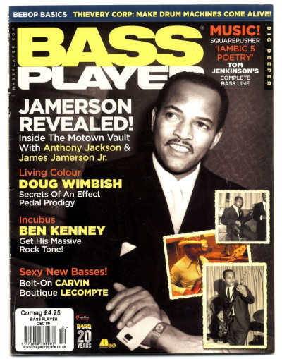 Bass Player Magazine  December 2009 James Jamerson Doug Wimbish Ben Kenney Squarepusher
