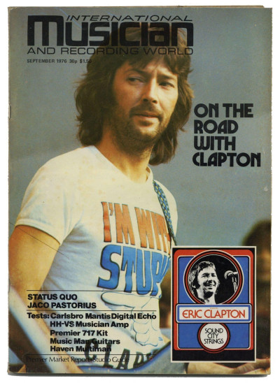 International Musician & Recording World Magazine September 1976 Eric Clapton Status Quo