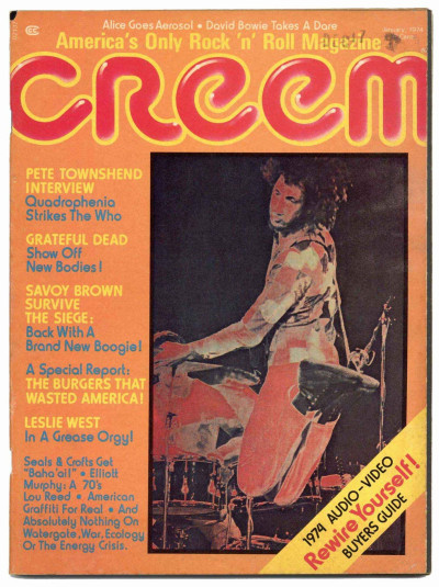 Creem Magazine January 1974  David Bowie Grateful Dead Pete Townshend The Who Leslie West