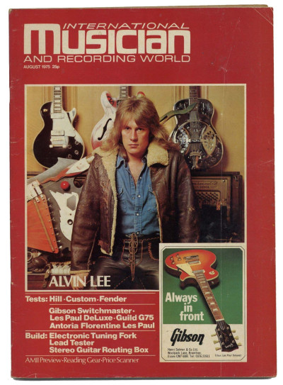 International Musician & Recording World Magazine August 1975 Alvin Lee Peter Frampton Bob Henrit