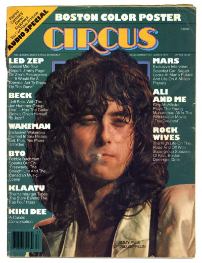 Circus Magazine June 1977 Led Zeppelin Jeff Beck Rick Wakeman BTO Carl Sagan