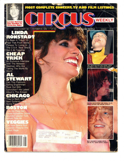 Circus Magazine October 31 1978 Linda Ronstadt Cheap Trick Al Stewart Boston Chicago