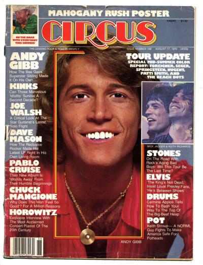 Circus Magazine August 17 1978 Rolling Stone Andy Gibb Kinks Joe Walsh Mahogany Rush