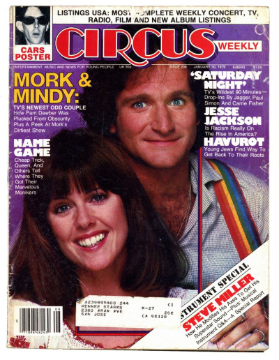 Circus Magazine January 30 1979 Steve Miller Robin Williams Mork and Mindy The Cars Jesse Jackson