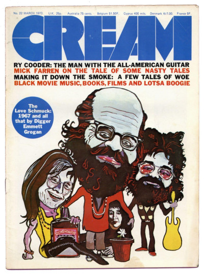 Cream UK Magazine No 22 March 1973 Ry Cooder Mick Farren John Cornelius James Brown Emmett Grogan