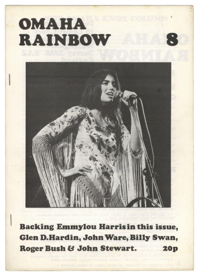 Omaha Rainbow Magazine No 8 Emmylou Harris Billy Swan Roger Bush John Ware Glen D.Hardin