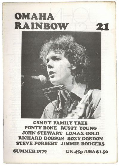 Omaha Rainbow Magazine No 21 summer 1979 Steve Forbert Ponty Bone Crosby Stills Nash & Young