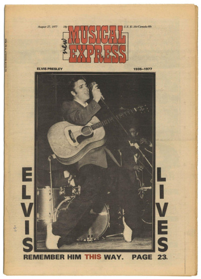 NME Magazine 27 August 1977 Elvis Presley Sex Pistols Iggy Pop Gong Elvis Costello Generation X