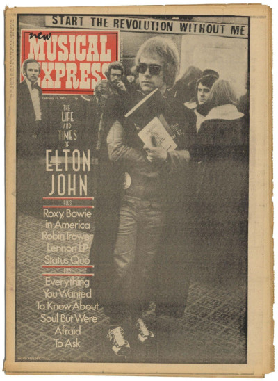 NME Magazine 22 February 1975 Alice Cooper Elton John David Bowie Robin Trower Status Quo