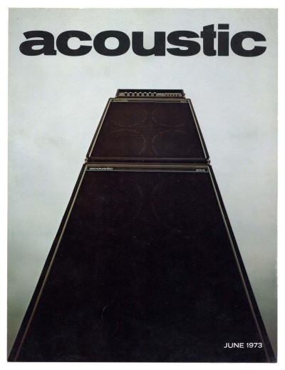 Acoustic Bass &Amplifier A2 size fold out catalogue/brochure June 1973 Model 474 475 476 271 274 371