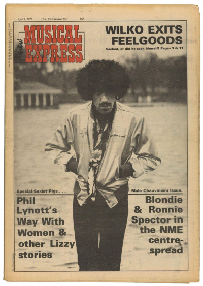 NME Magazine 9 April 1977 Phil Lynott Blondie Ronnie Spector Wilko Johnson Sex Pistols