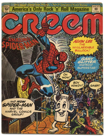 Creem Magazine April 1973 Marvel Spider-Man 12 pages Patti Smith reviews Todd Rundgren Wizard LP