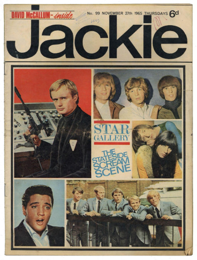 Jackie Magazine No 99 November 25 1965 Beach Boys Alan Price Yardbirds Oliver Reed David McCallum