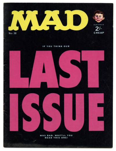 MAD Magazine Issue No. 38  British UK Edition 1964 Excellent+ condition