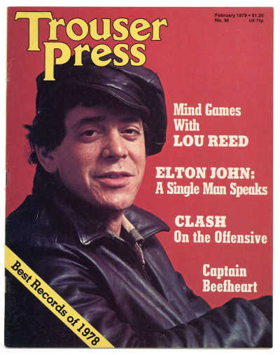 Trouser Press Magazine February 1979 Lou Reed Elton John Brand X Police Captain Beefheart The Clash