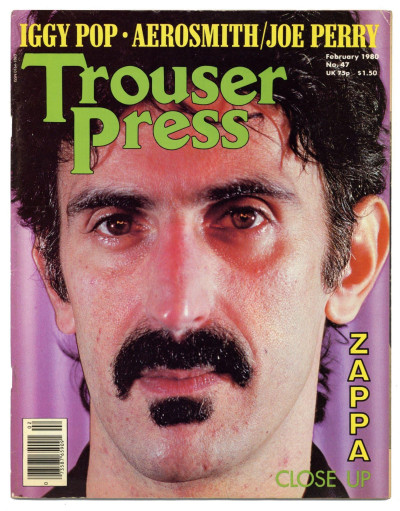 Trouser Press Magazine February 1980 Iggy Pop Frank Zapper Madness Sylvain Sinceros Television