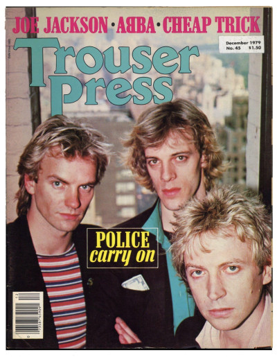 Trouser Press Magazine December 1979 Police ABBA Joe Jackson Pere Ubu John Cooper Clarke