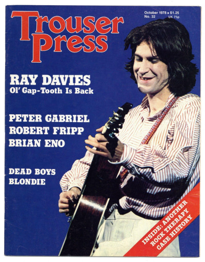 Trouser Press Magazine October 1978 Kinks Brian Eno Robert Fripp Blondie Peter Gabriel Dead Boys