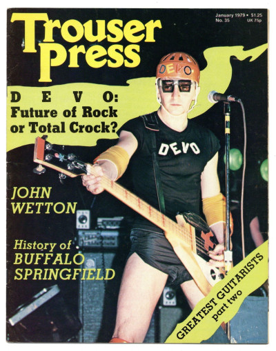 Trouser Press Magazine January 1979 Devo Buffalo Springfield John Wetton UFO