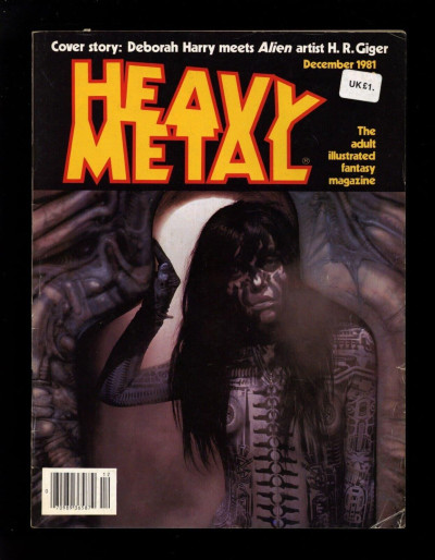 Heavy Metal Magazine December 1981 H.R. Giger Blondie Deborah Harry on cover
