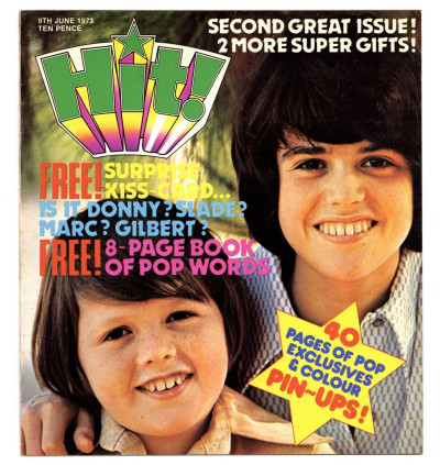 HIT Magazine 9 June 1973 + GIFT Brian Connolly Sweet Marc Bolan Donny Osmond