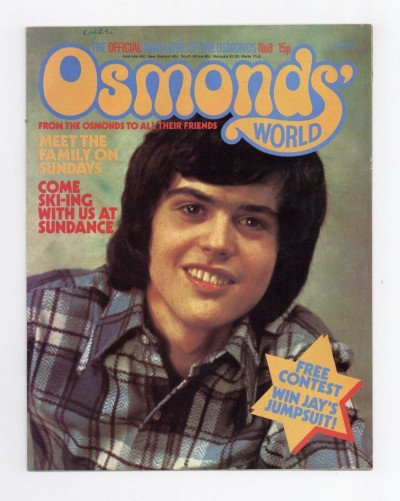 The Osmonds World magazine June 1974 No. 8 Donny Osmond Brothers Marie etc