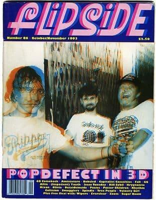 Flipside Magazine No 86 1993 GG Allin+ Wipers Everclear Zoom Sugar Boom Flexi Disc