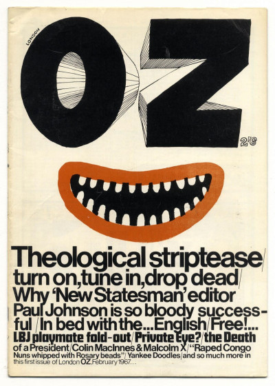 OZ Magazine No 1. (January 1967) Martin Sharp Smiling Lips cover Madonna of the Napalm poster