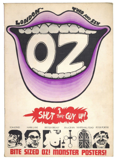 OZ Magazine No 2. 1967 Laughing Mouth Cover Toad of Whitehall poster still intact