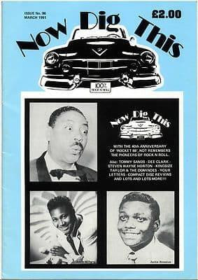 Now Dig This Magazine Issue No 96 Tommy Sands Dee Clark Kingsize Taylor Rocket 88