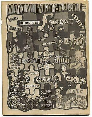 Maximum Rocknroll Magazine No 112 Pain Teens Nations on Fire Steve Albini Frogs Rat September 1992