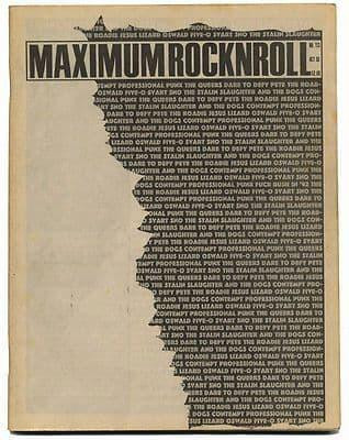 Maximum Rocknroll Magazine No 113 Contempe Queers Dare to Defy Oswald Five-O Stalin October 1992