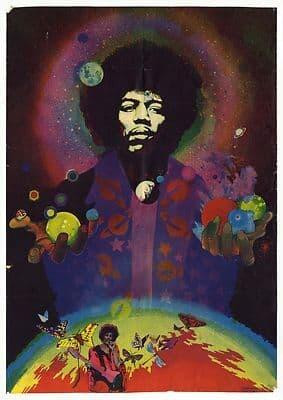 Jimi Hendrix Very Rare Paper Tiger Poster 1973