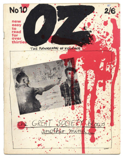 OZ Magazine No 10 (March 1968) The Pornography of Violence issue Roger McGough Martin Sharp cartoon