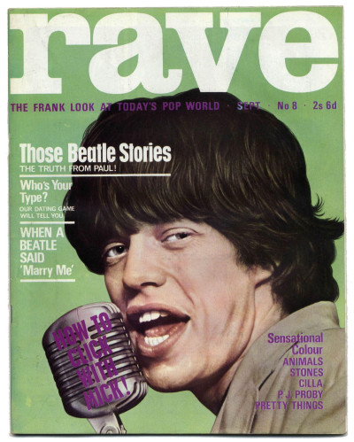Rave Magazine No 8 September 1964 Beatles Animals PJ Proby Pretty Things Rolling Stones