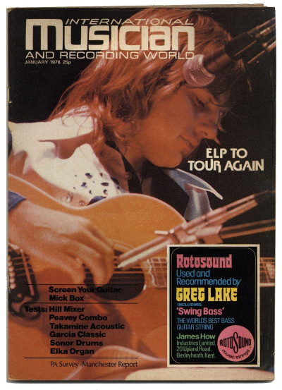 International Musician & Recording World Magazine January 1976 ELP Greg Lake Uriah Heep Mick Box