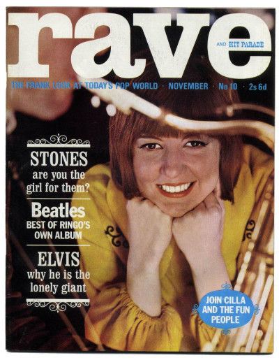 Rave Magazine No 10 November 1964 Hollies Marianne Faithfull Mick Jagger Elvis Cilla Stones Beatles