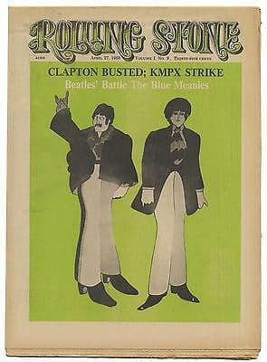 Rolling Stone Magazine No 9, 27 April 1968 Beatles Traffic Byrds Zappa Moby Grape Clapton Bust