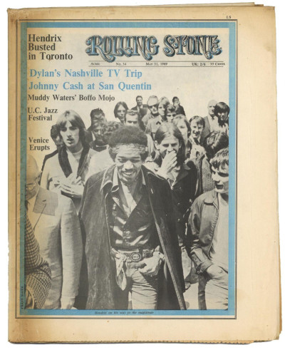 Rolling Stone Magazine No 34, 31 May 1969 Jimi Hendrix bust Muddy Waters Johnny Cash UC Jazz fest