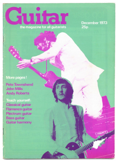 Guitar Magazine Vol 2 No 5 December 1973 Pete Townshend John Mills Andy Roberts
