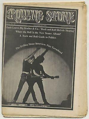 Rolling Stone Magazine No 18, 28 September 1968 Pete Townshend Who Janis Joplin Rolling Stones