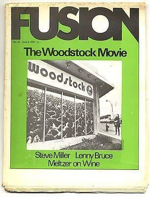 Fusion Magazine No 34 the Woodstock Movie Steve Miller Lenny Bruce 8 June 1970