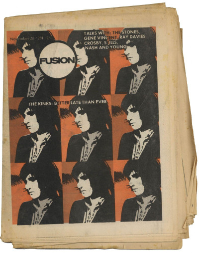 Fusion Magazine No 22 Kinks Gene Vincent Stones MC5 CSN&Y Ronnie Hawkins 28 November 1969