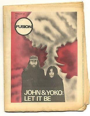 Fusion Magazine No 27 John Lennon Yoko Ono special w interview + Clive Davis 20 February 1970