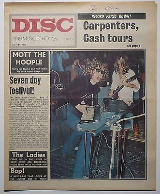 Disc & Music Echo Magazine 24 July 1971 The Who Bert Jansch Jack Bruce Mott the Hoople