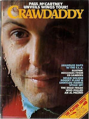 Crawdaddy Magazine April 1976 Ed Sanders Led Zeppelin Robert Plant Paul McCartney Grand Funk