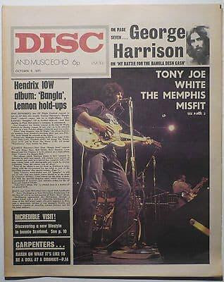 Disc & Music Echo Magazine 9 Oct 1971 George Harrison Yes Incredible String Band The Who Pink Floyd